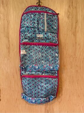 Lily Pulitzer x Target Turquoise, Pink & Navy Hanging Travel Toiletries Tote